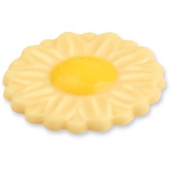 Assortiment de 3 Fleurs   3, 5 cm  Chocolat blanc. n7