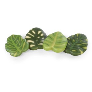 Assortiment de 4 Feuilles  3,4 cm  Chocolat blanc