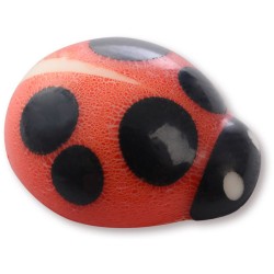 4 Mini Coccinelles   1, 5 cm  Chocolat blanc. n2