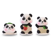 Assortiment de 3 Pandas  Sucre glifi  6 cm