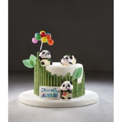 Assortiment de 3 Pandas  Sucre glifi  6 cm. n7