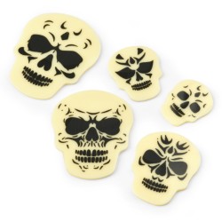 Set de 5 Crnes Effrayants  Chocolat Blanc. n1