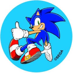 12 Stickers � Biscuits Sonic (5, 5 cm) - Sucre. n�1