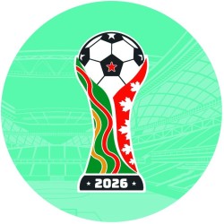 12 Stickers � Biscuits Coupe du Monde de Football  (5, 5 cm) - Sucre. n�1