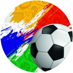 12 Stickers � Biscuits Coupe du Monde de Football  (5, 5 cm) - Sucre. n�5