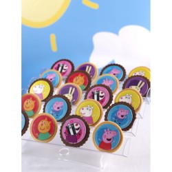 12 Stickers  Biscuits Peppa Pig (5, 8 cm) - Sucre. n7