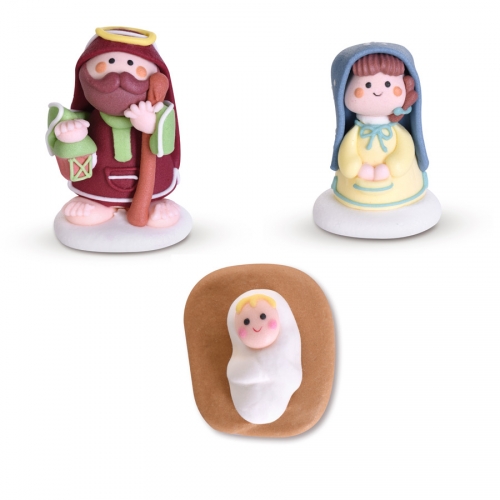 3 Figurines Noël - Sucre 