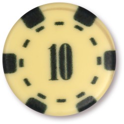 8 Jetons Casino (3, 8 cm) - Chocolat Blanc. n3