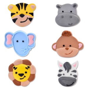 6 Ttes Animaux de la Jungle - Sucre