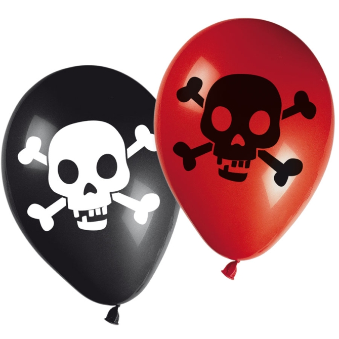 8 Ballons Pirate Terreur 