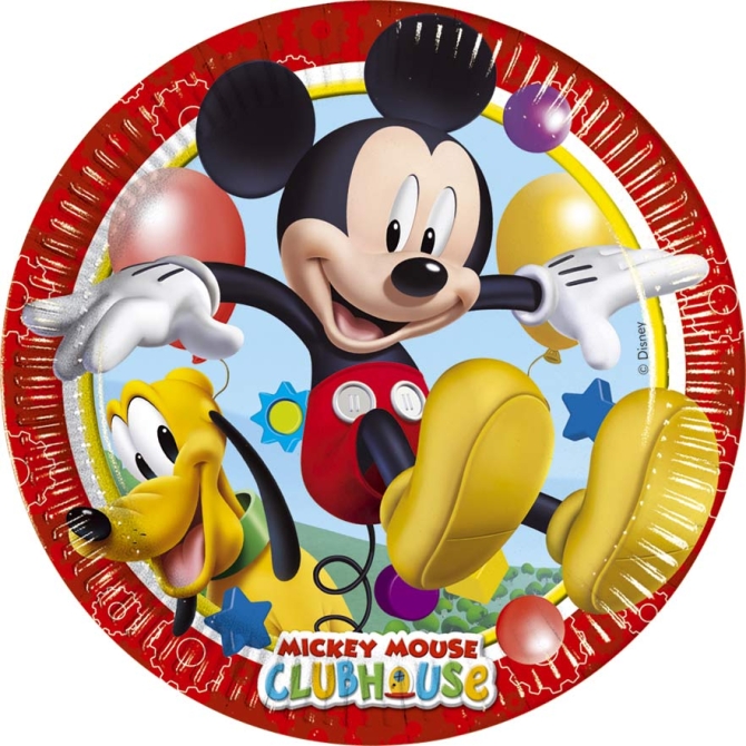 8 Petites Assiettes Mickey Party 