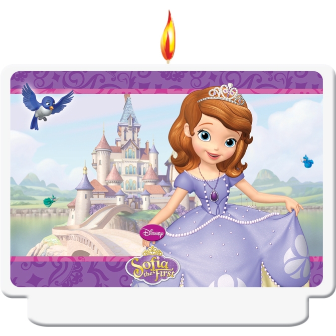 Bougie plaquette Princesse Sofia 