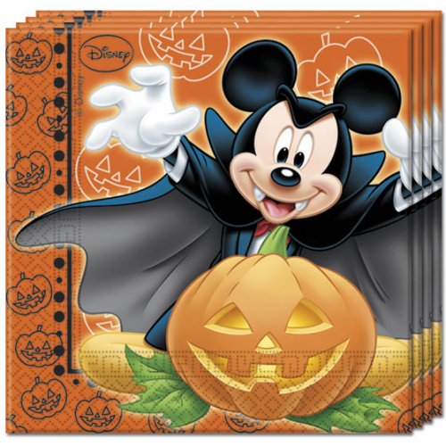 20 Serviettes Mickey et Minnie Halloween 