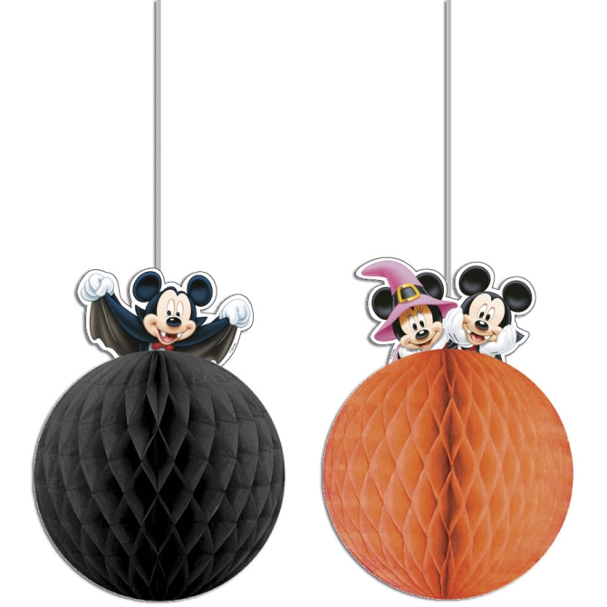2 Boules dco Mickey et Minnie Halloween 