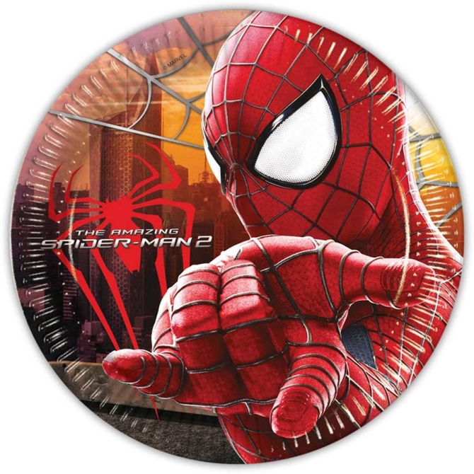 8 Assiettes Amazing Spiderman 2 