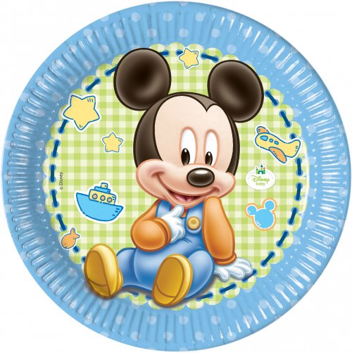 8 Assiettes Mickey Baby 