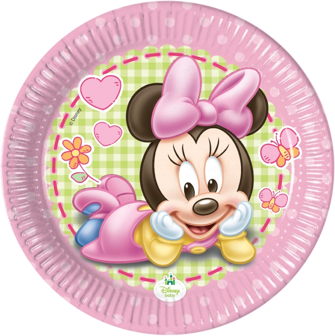 8 Petites assiettes Minnie Baby 