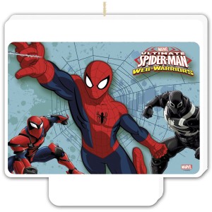 DISPLAY 12 BOUGIES D'ANNIVERSAIRE 2D SPIDERMAN 7 CM – Dekora