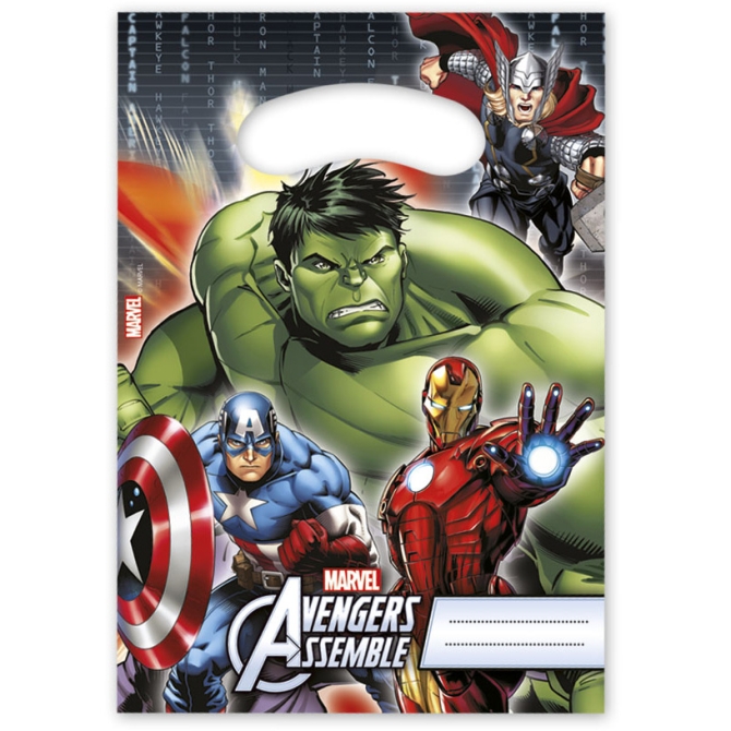 6 Pochettes  Cadeaux Avengers Rassemblement 