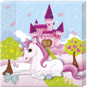 20 Serviettes Licorne Enchante