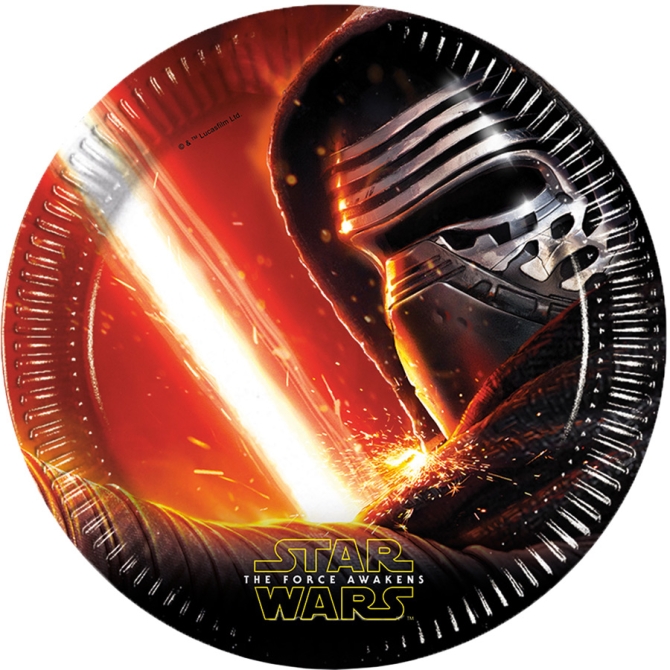 8 Assiettes Star Wars - Le Rveil de la Force 