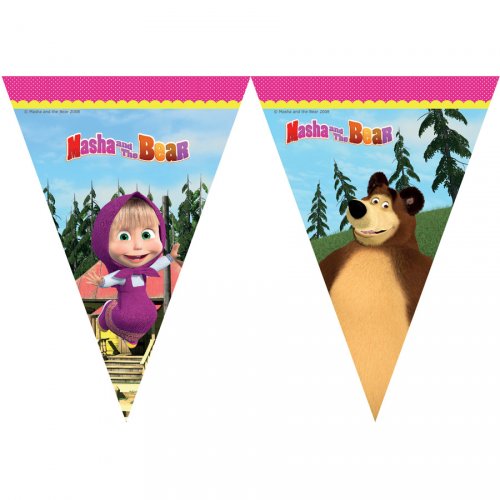 Guirlande fanions Masha et Michka 