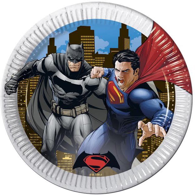 8 Assiettes Batman vs Superman 