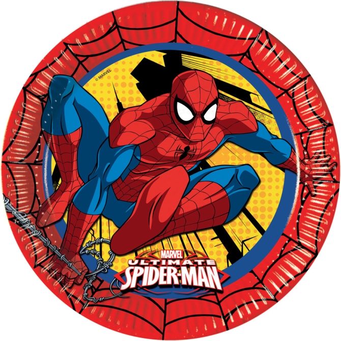 8 Assiettes Ultimate Spiderman Power 