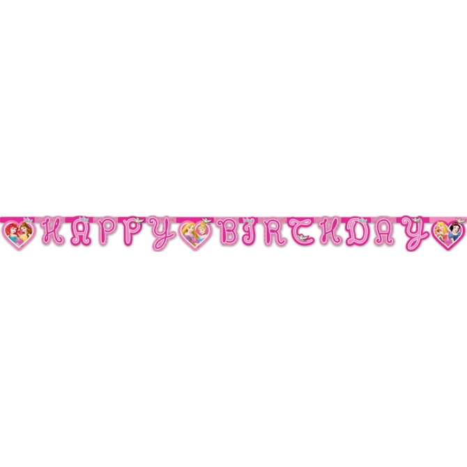 Guirlande lettres Happy Birthday Princesses Disney Dreaming 