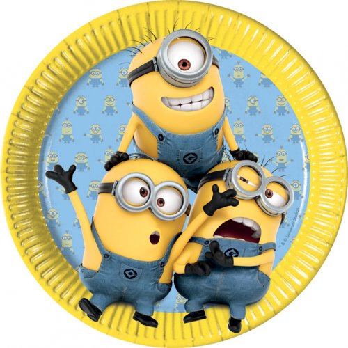8 Assiettes Lovely Minions 