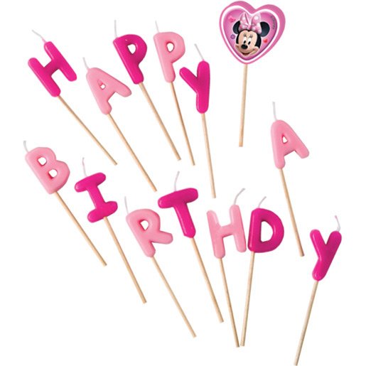 14 Petites Bougies Happy Birthday Minnie Happy (7 cm) 