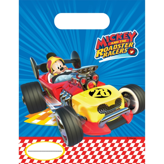 6 Pochettes Cadeaux Mickey Racing 