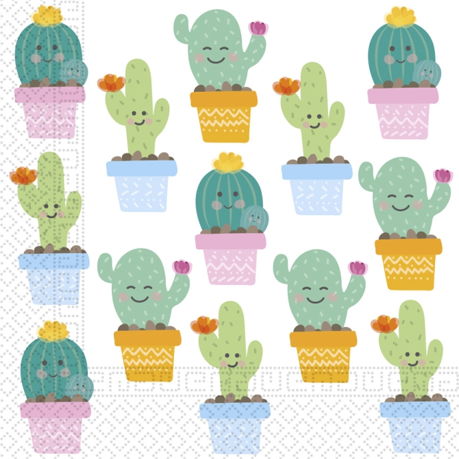 20 Serviettes Cactus Kawa 