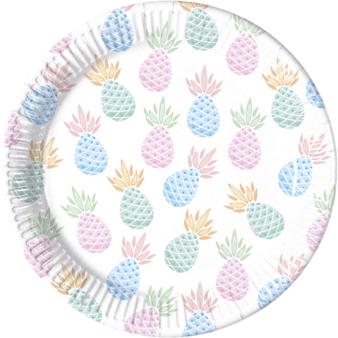 8 Assiettes Sweet Ananas 