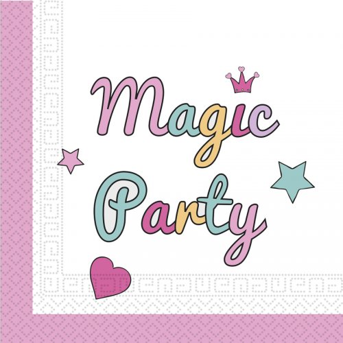 20 Serviettes Licorne Magic Party 