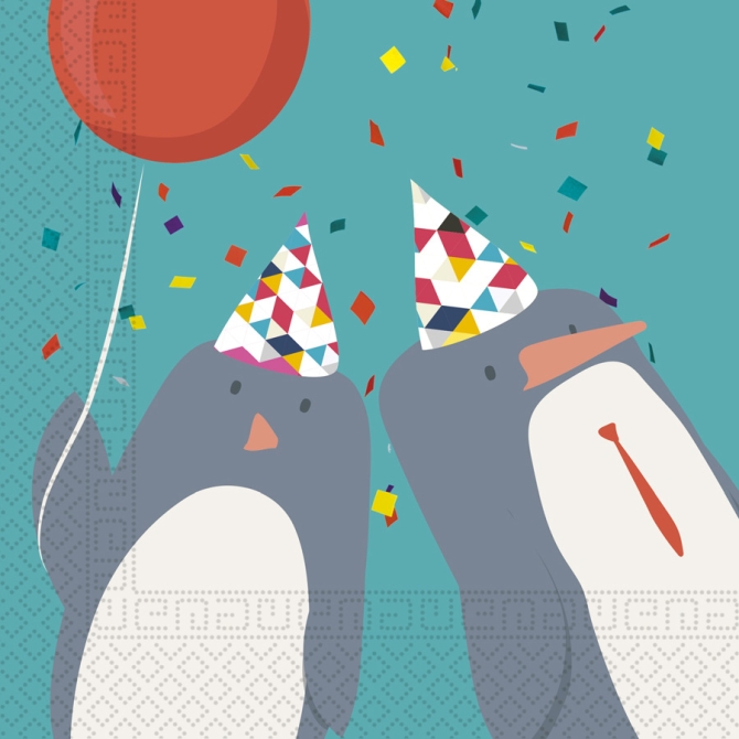 20 Serviettes Animaux Polaires 