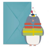 6 Invitations Animaux Polaires