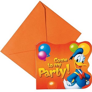 6 Invitations Donald Party