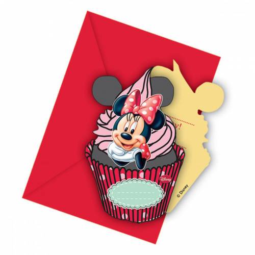 6 Invitation Cupcake Minnie Pour L Anniversaire De Votre Enfant Annikids