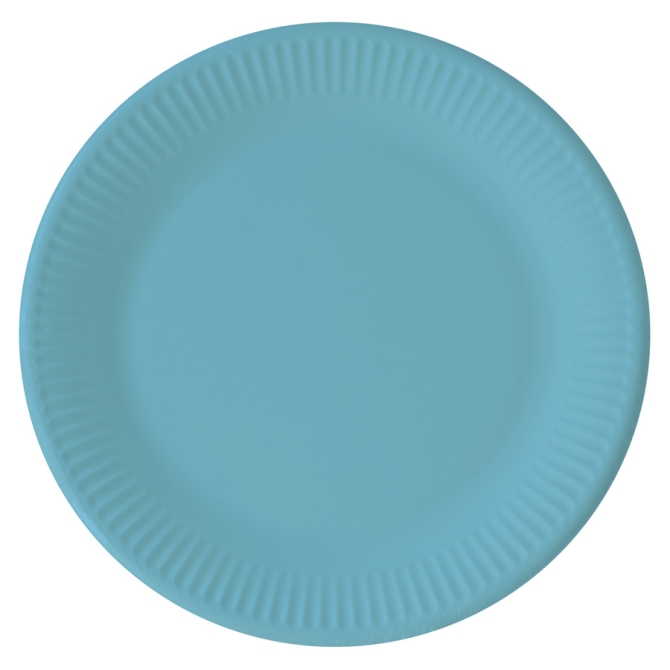 8 Assiettes Turquoise - Compostable 