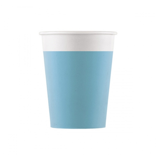 8 Gobelets Turquoise - Compostable 