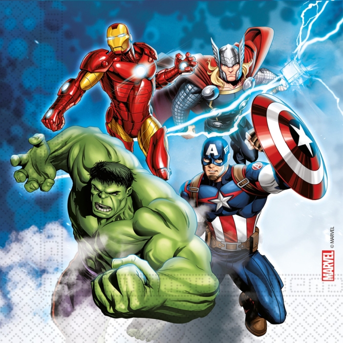 20 Serviettes Avengers  - Compostable 