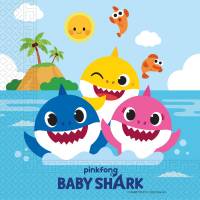 Contient : 1 x 20 Serviettes Baby Shark