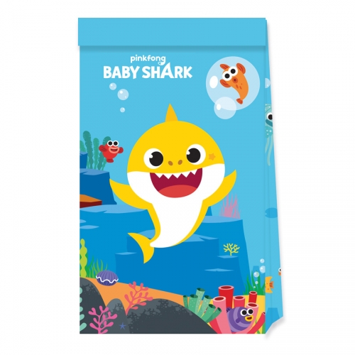 4 Pochettes Cadeaux Baby Shark 