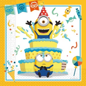 20 Serviettes Minions Party