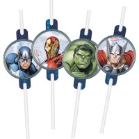 Contient : 1 x 4 Pailles Avengers Infinity Stones - Recyclable