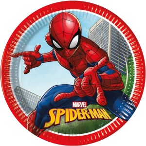 8 Assiettes Spiderman Crime Fighter