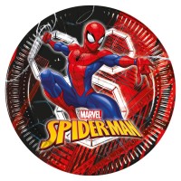 Contient : 1 x 8 Assiettes Spiderman World Of Webs