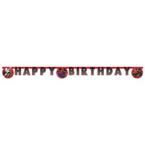 Guirlande Lettres Happy Birtdhay Spiderman World Of Webs
