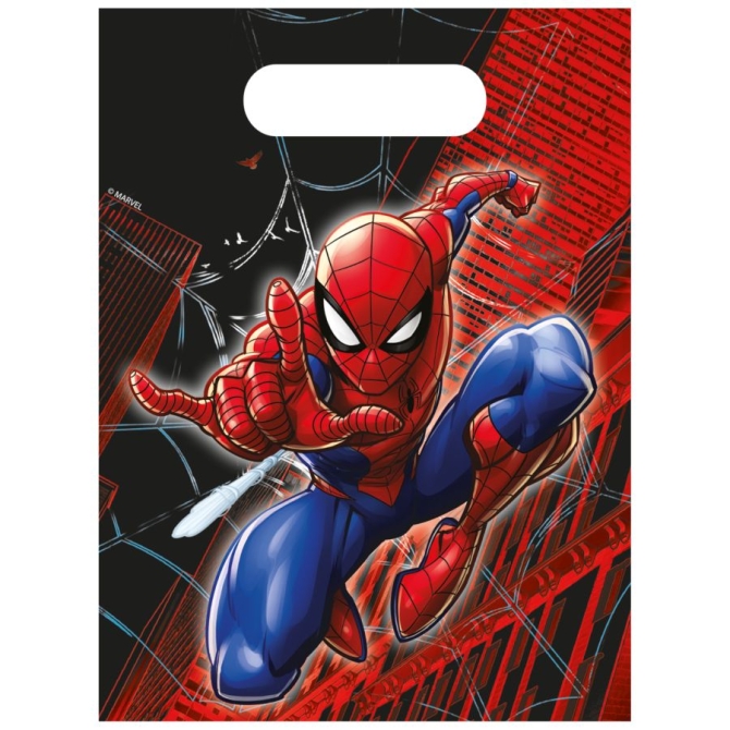 6 Pochettes Cadeaux Spiderman World Of Webs 
